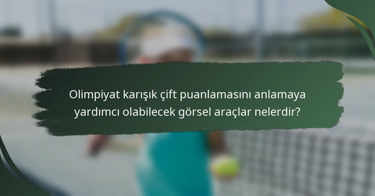 Olimpiyat karışık çift puanlamasını anlamaya yardımcı olabilecek görsel araçlar nelerdir?