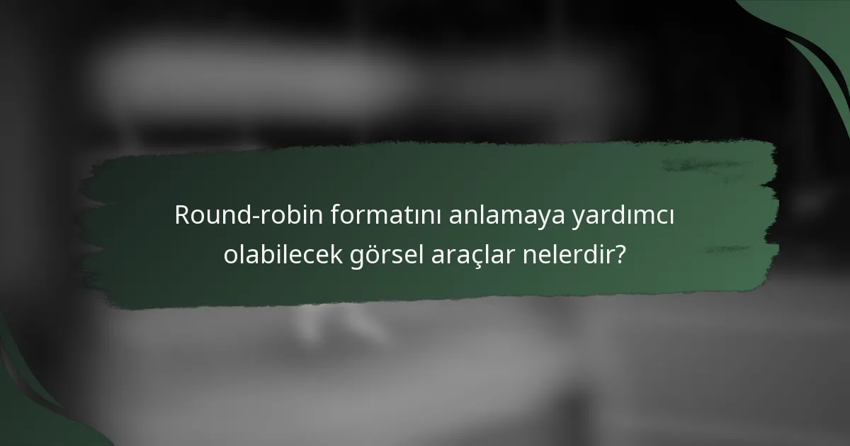 Round-robin formatını anlamaya yardımcı olabilecek görsel araçlar nelerdir?